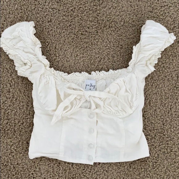 ELOUISE CROP TOP WHITE | PRINCESS POLLY - Picture 5 of 5